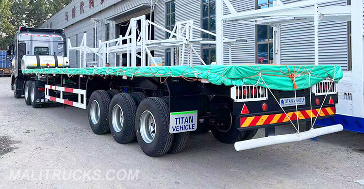 Tri Axle 40ft Flatbed Semi Trailer for Sale in Mali