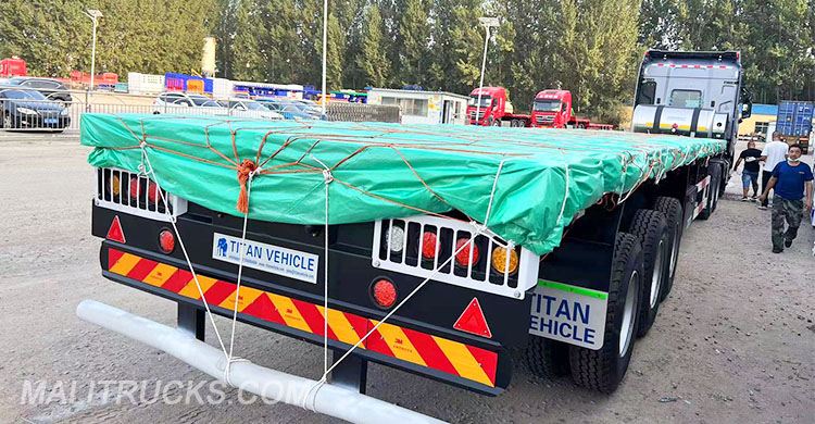 Tri Axle 40ft Flatbed Semi Trailer for Sale in Mali