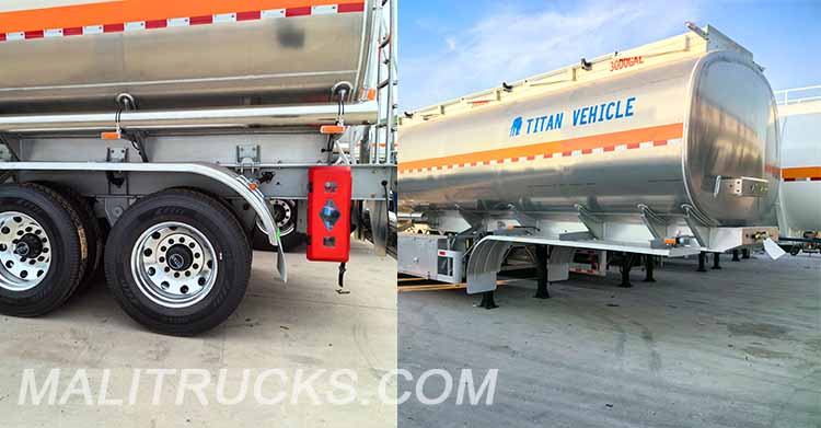2 Axle Aluminum Tanker Trailer for Sale in Mali