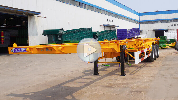 3 Axle 40ft 60ton Skeleton Trailer for Sale in Mali