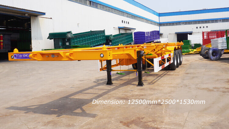 3 Axle 40ft 60ton Skeleton Trailer for Sale in Mali