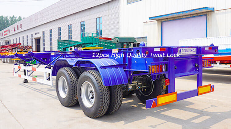 2 Axle 40ft Container Semi Trailer for Sale in Mali