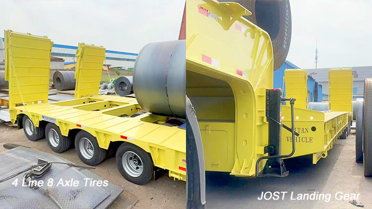 Multi Axle Lowbed | 4 Line 8 Axle 150ton Low Bed Semi Trailer for Sale in Mali