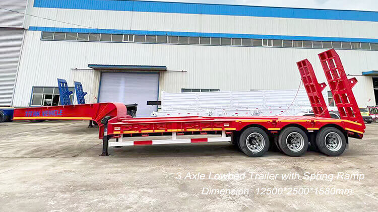 60ton 3 Axle Low Bed Truck for Sale Price in Mali