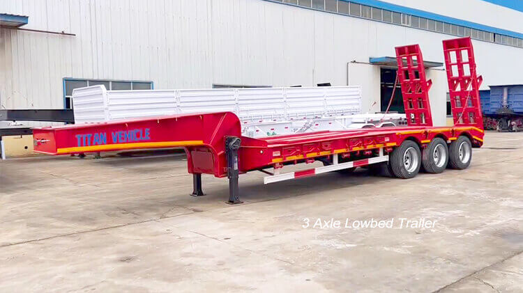 60ton 3 Axle Low Bed Truck for Sale Price in Mali
