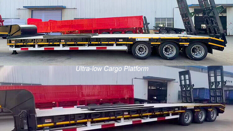 3 Axle 60 ton Low Bed Trailer for Sale Price in Mali