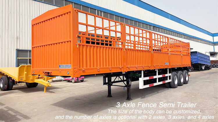 3 Axle Cargo Transport Fence Semi Trailer for Sale in Mali