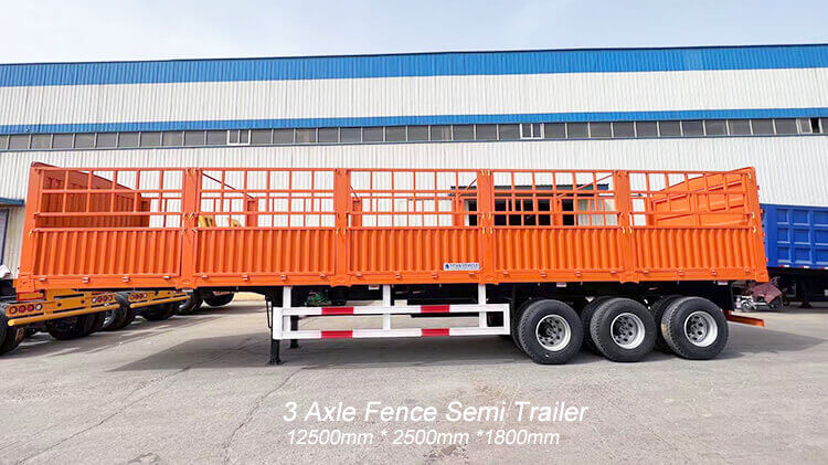 3 Axle Cargo Transport Fence Semi Trailer for Sale in Mali