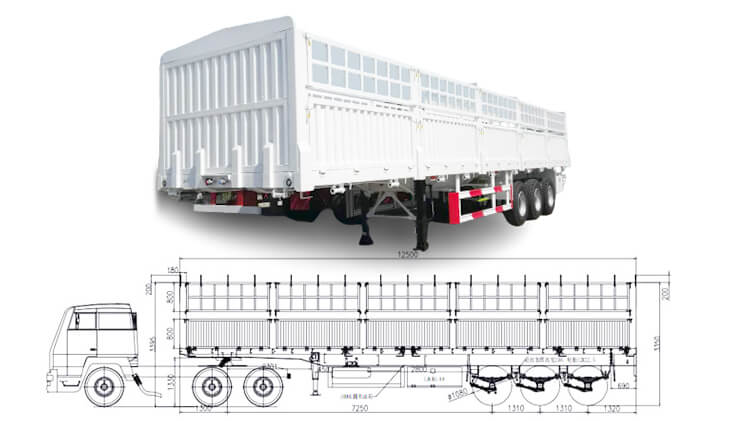 3 Axle 60ton Livestock Trailer for Sale in Mali