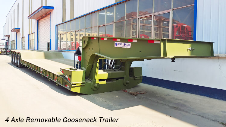 4 Axle 100ton Removable Gooseneck Trailer for Sale in Mali