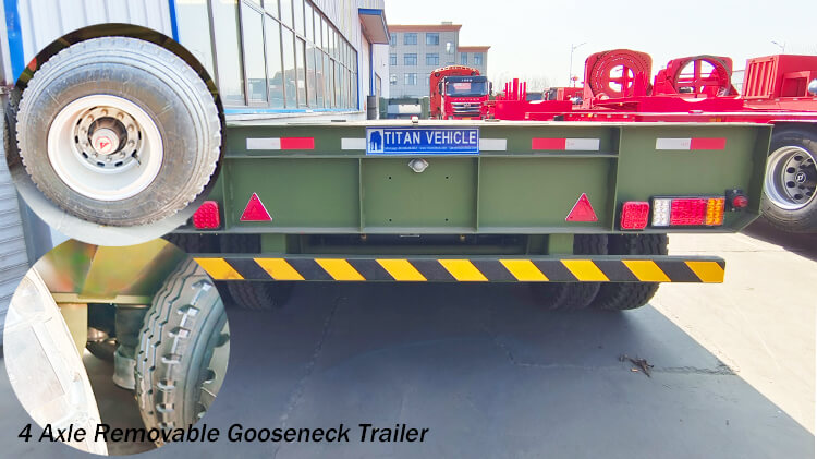 4 Axle 100ton Removable Gooseneck Trailer for Sale in Mali