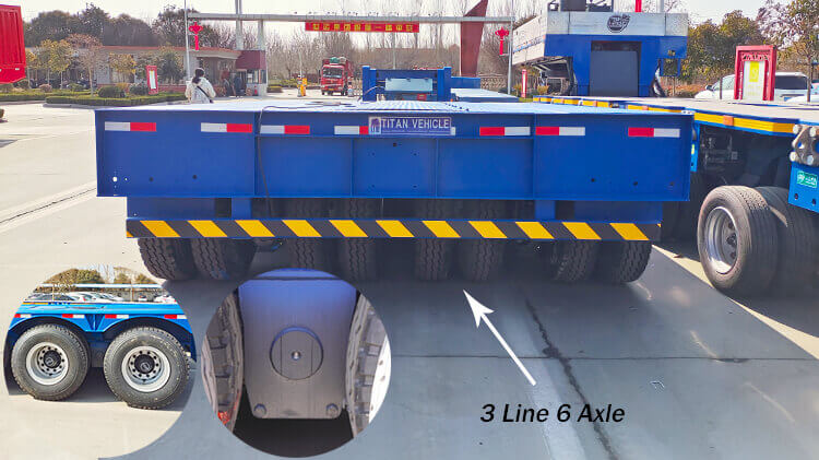 3 Line 6 Axle Heavy Duty Lowboy Trailer for Sale in Mali