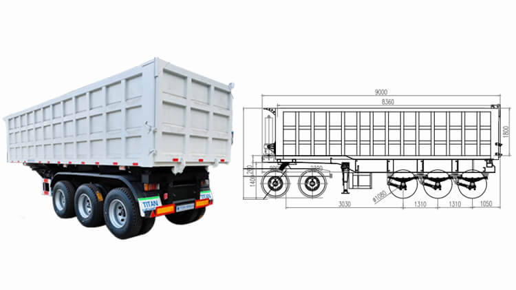 35 Cbm Coal Stone Dump Semi Trailer for Sale in Mali