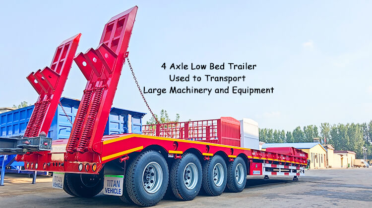 4 Axle 100 Ton Low Bed Trailer | Low Bed Lorry for Sale in Mali
