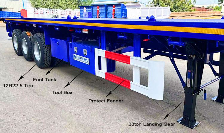 Flatbed Trailer 3 Axle | Flat Bed Trailer for Sale in Mali
