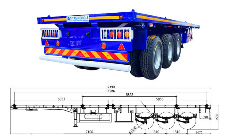 Flatbed Trailer 3 Axle | Flat Bed Trailer for Sale in Mali