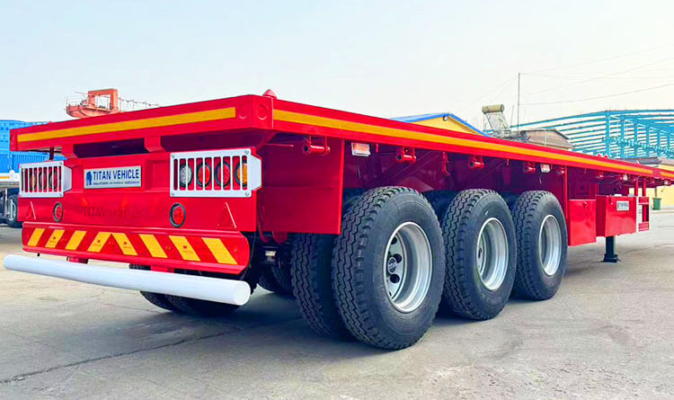 60ton 3 Axle Flatbed Trailer for Sale in Bamako Mali