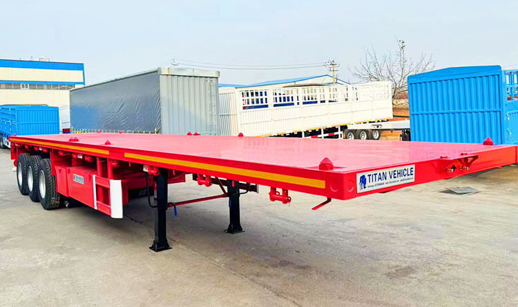 60ton 3 Axle Flatbed Trailer for Sale in Bamako Mali