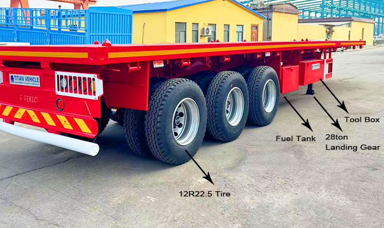 60ton 3 Axle Flatbed Trailer for Sale in Bamako Mali