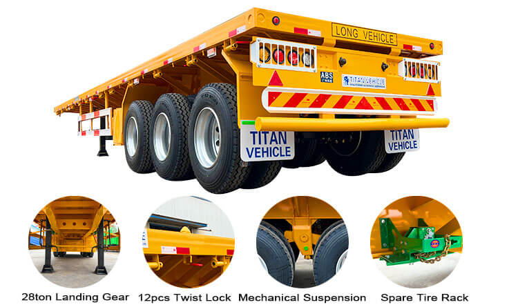 Flatbed Tractor Trailer | Flatbed Truck Trailer for Sale in Mali