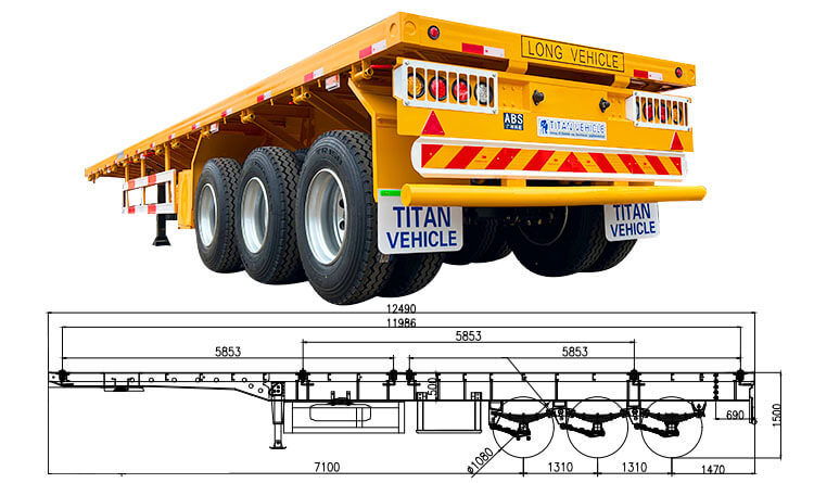 Flatbed Tractor Trailer | Flatbed Truck Trailer for Sale in Mali