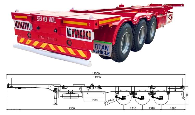 40 Foot Chassis for Sale | Skeletal Trailer in Mali