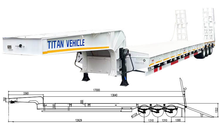 3 Axle Lowbed Trailer Truck for Sale in Mali