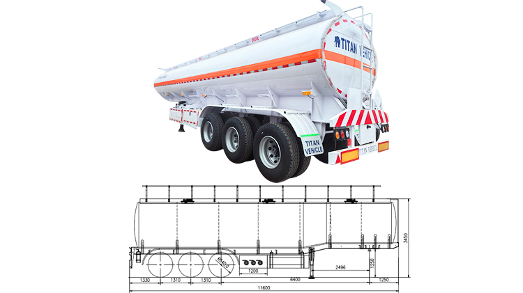 3 Compartments Oil Fuel Tanker for Sale in Mali