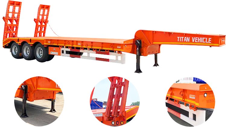3 Axle 60ton Low Loader Trailer Truck for Sale in Mali