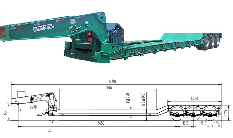 3 Axle Detachable Goosenenck Lowboy Trailer for Sale in Mali