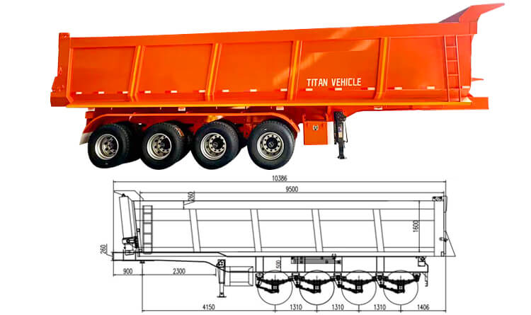 Dump Trailer for Semi Truck | End Dump Trailer for Sale in Mali