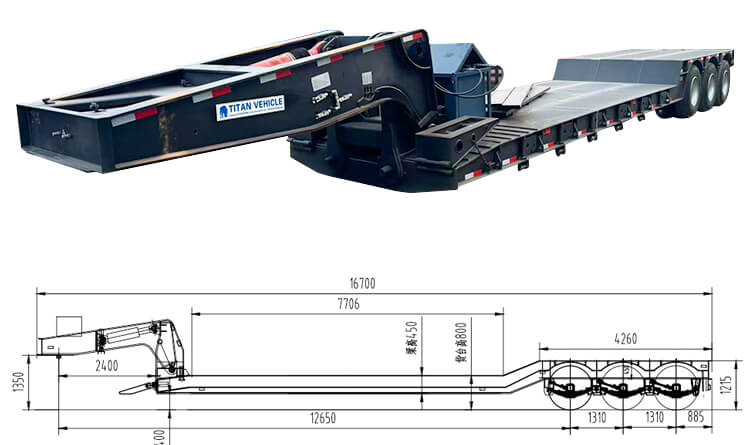 3 Axle Detachable Goosenenck Trailer for Sale in Mali