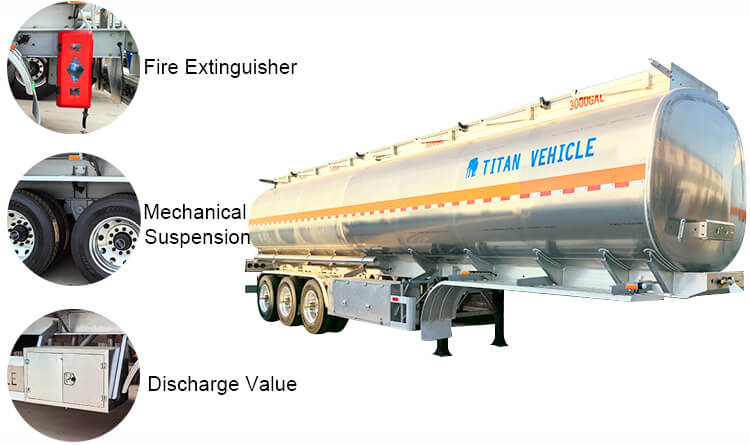 2 Axle Aluminum Tanker Trailer for Sale in Mali