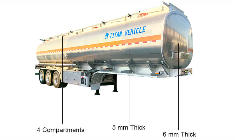 2 Axle Aluminum Tanker Trailer for Sale in Mali