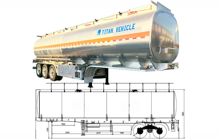 2 Axle Aluminum Tanker Trailer for Sale in Mali