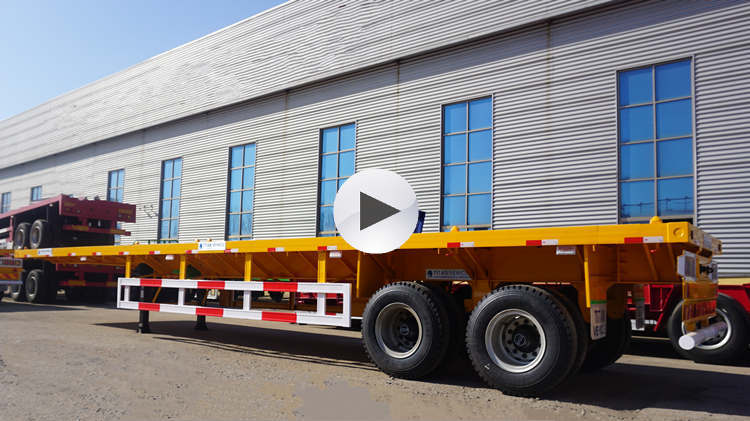 2 axle semi flatbed trailer