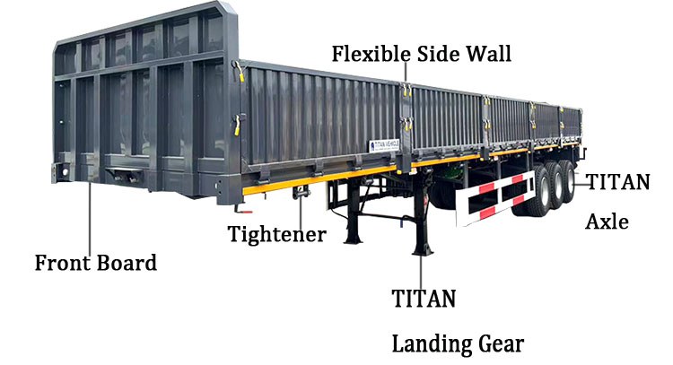 Tri Axle Side Wall Trailer Price in Mali