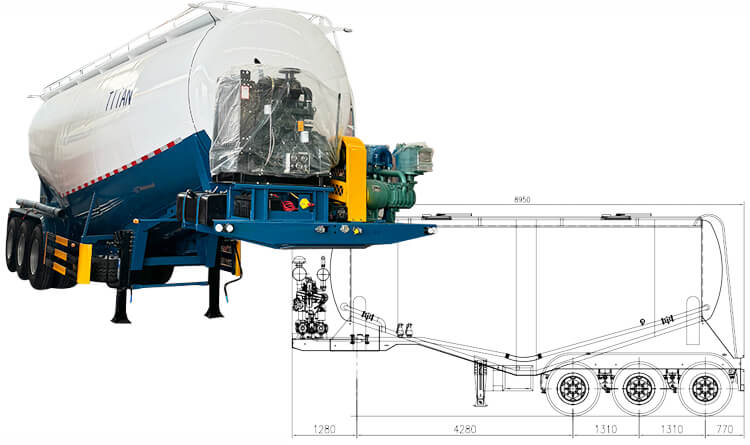 35 CBM Bulk Cement Tank Trailer for Sale in Mali