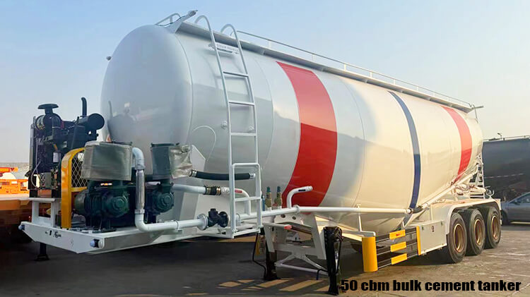 3 Axle 50 Cbm Bulk Cement Tanker for Sale in Mali