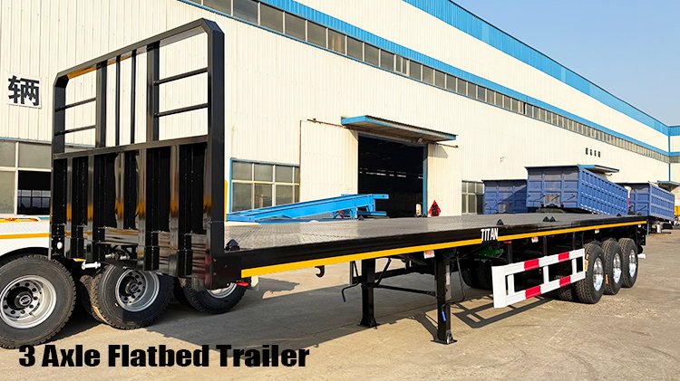 Heavy Duty 3 Axle Flatbed Trailer Truck for Sale in Mali
