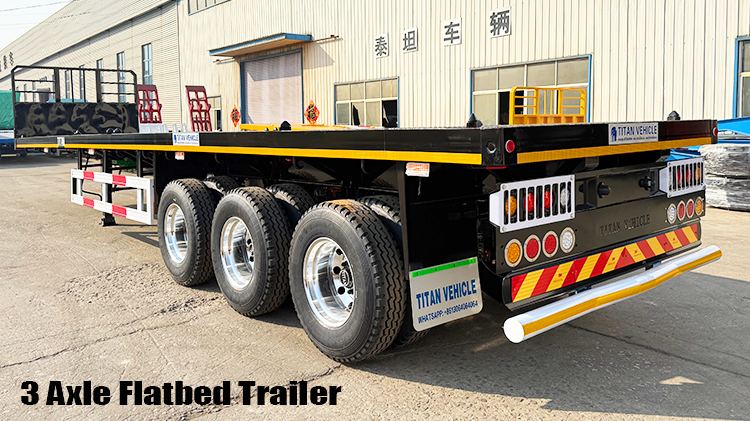 Heavy Duty 3 Axle Flatbed Trailer Truck for Sale in Mali