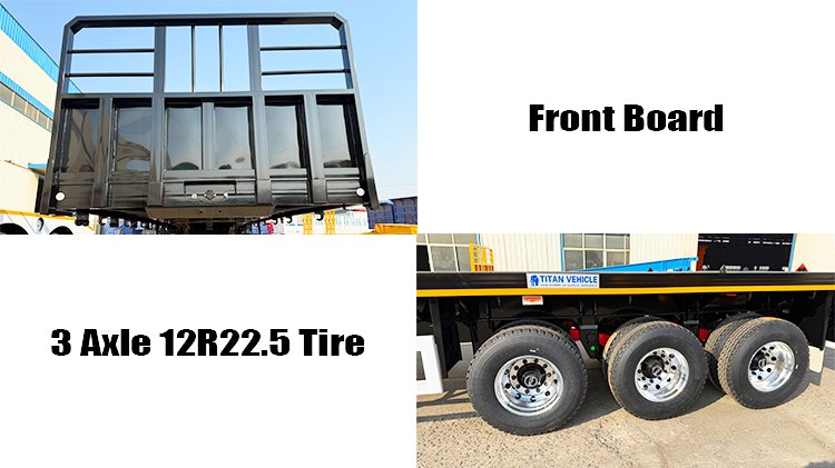 Heavy Duty 3 Axle Flatbed Trailer Truck for Sale in Mali