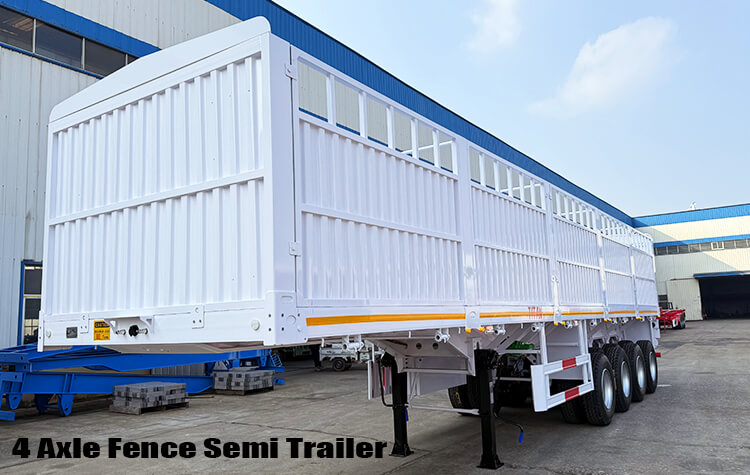 4 Axle Cargo Fence Semi Trailer for Sale in Mali