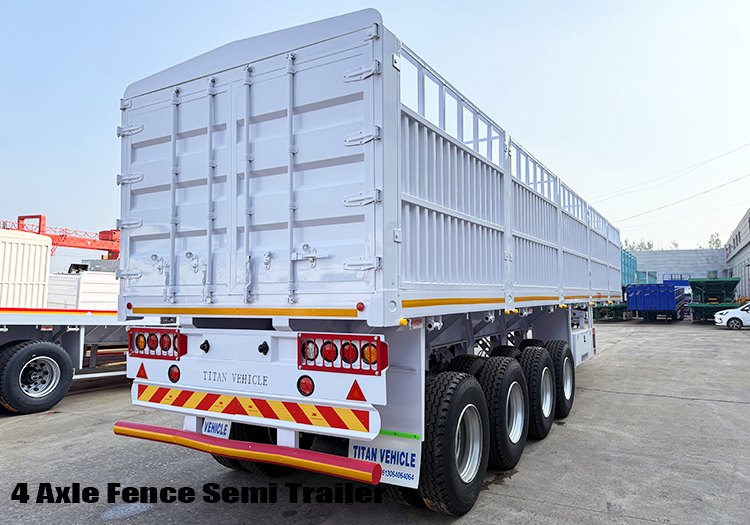 4 Axle Cargo Fence Semi Trailer for Sale in Mali