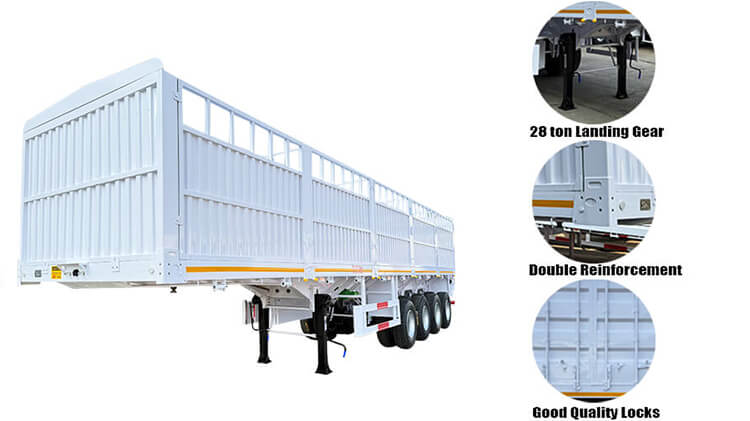 4 Axle Cargo Fence Semi Trailer for Sale in Mali