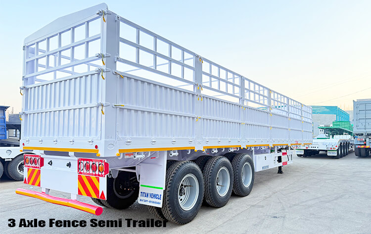 3 Axle Fence Cargo Semi Trailer for Sale in Mali