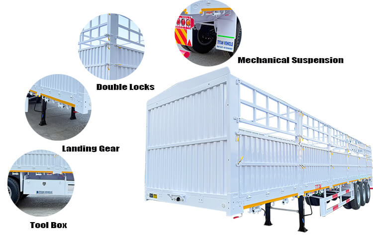 3 Axle Fence Cargo Semi Trailer for Sale in Mali
