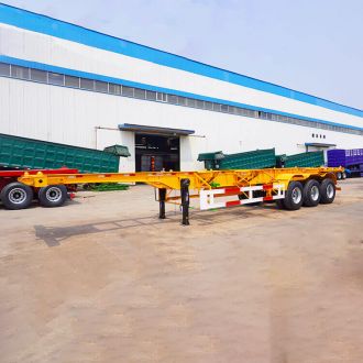 3 Axle 40ft 60ton Skeleton Trailer with Air suspension