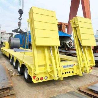 Multi Axle Lowbed | 4 Line 8 Axle 150ton Low Bed Semi Trailer