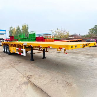 3 Axle 60 Ton Flatbed Truck Trailer